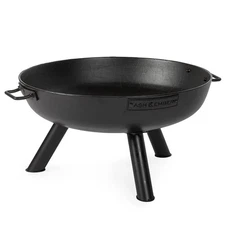 Ash & Ember 29" Ellipse Fire Pit, Heavy-Duty Cast Iron with High-Temp Paint