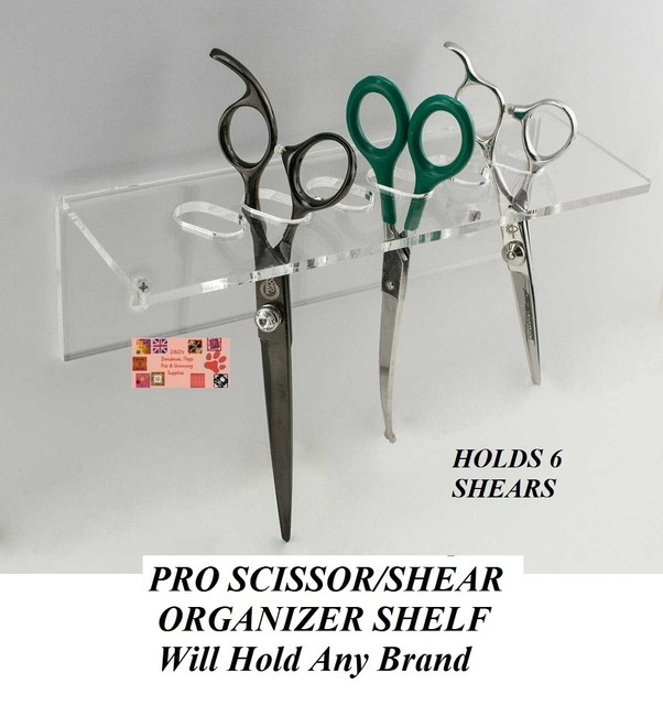 SHEAR SCISSOR Organizer Groomer Barber Hair Stylist SHELF Rack Case