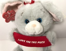 Russ Berrie MOUSE Plush Stuffed Animal "I LOVE YOU THIS MUCH" with Original Tags