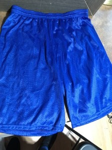 blue nylon shorts