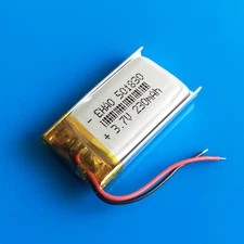 230mAh 3.7V Li po Polymer Battery Cells 501830 for MP3 MP4 PSP Headset Bluetooth