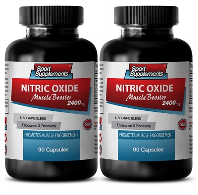 Muscle Pump Growth Pills - Nitric Oxide 2400mg - natural 2 Bottle 120 Capsules