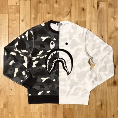 Glow in the dark BAPE City camo shark sweat shirt A Bathing Ape 