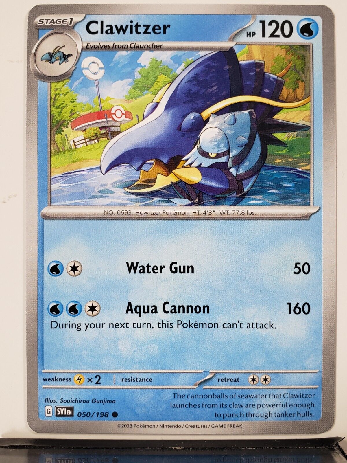 Carta Pokémon - Clawitzer 50/198 - Escarlate Violeta SV1 - Copag Escala  Miniaturas by Mão na Roda 4x4