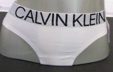 CALVIN KLEIN WHITE STRETCH SIGNATURE LOGO 1981 BIKINI PANTY "Limited Edition" S