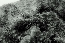 CURLY Teddy Faux Fur Fabric Material - DARK GREY
