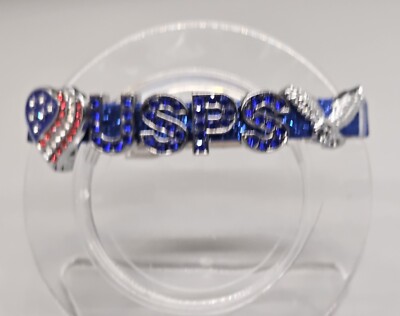 USPS 8mm Leather charm bracelet with charms