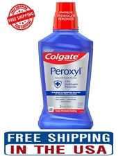 Colgate Peroxyl Antiseptic Mouthwash & Mouth Sore Rinse, Mild Mint - 500ml