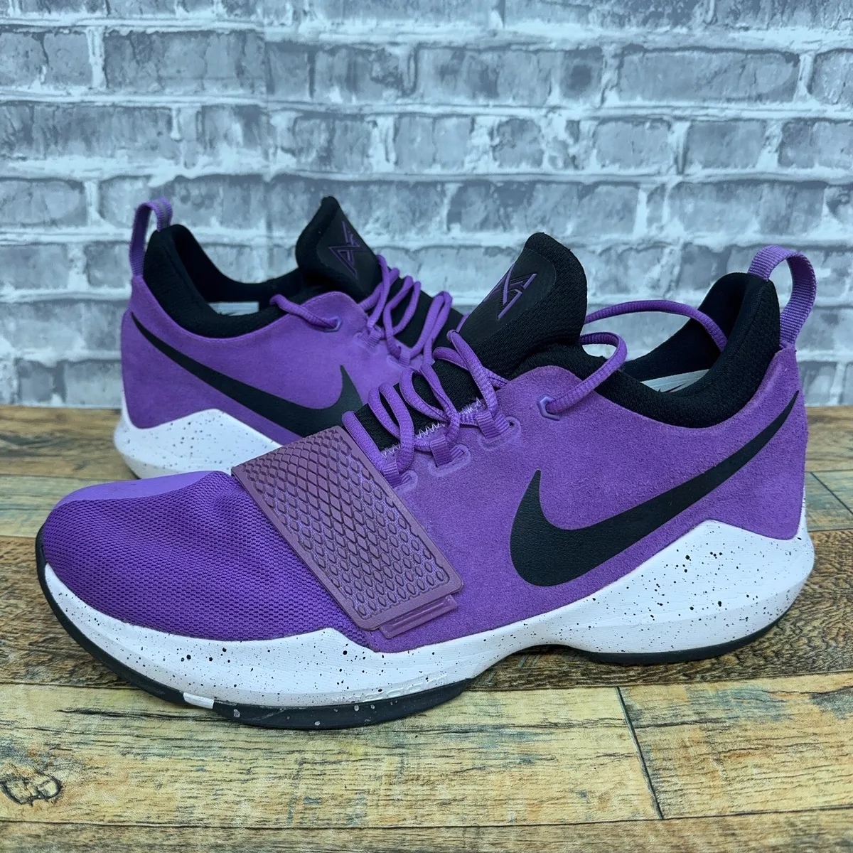 NIKE PG 1 Bright Violet Paul George Basketball Shoes 878627 500 Mens Size 14