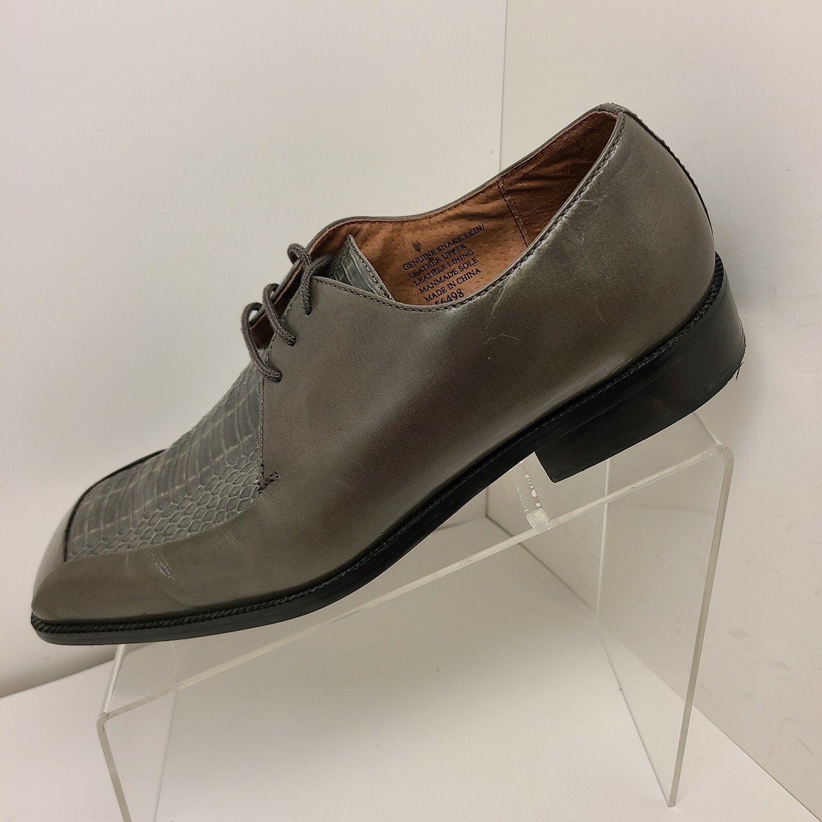 Giorgio Brutini Private Collection Men's Oxford Gray Shoes Snake