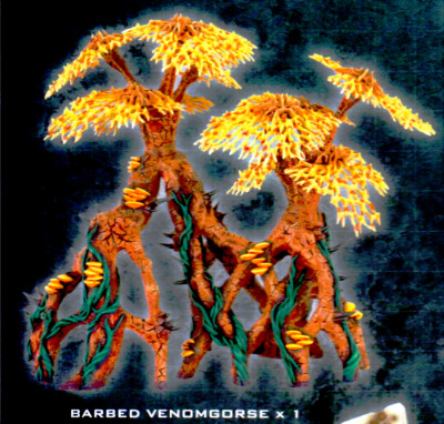 Warhammer 40k Scenery Terrain - Deathworld Forest - Barbed Venomgorse x1 NoS OOP
