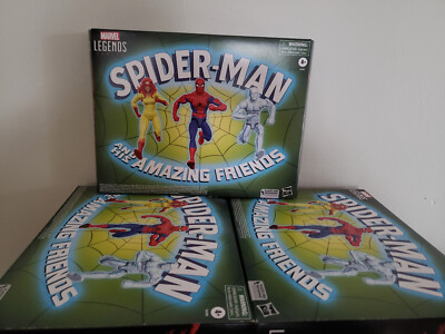 Marvel Legends Spiderman Iceman Firestar Amazing Friends BOX ONLY no figures ART