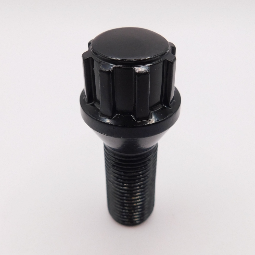Locking Wheel Bolts M12x1.5 26mm (Bimecc) Black For BMW E30 E36 E46 E90