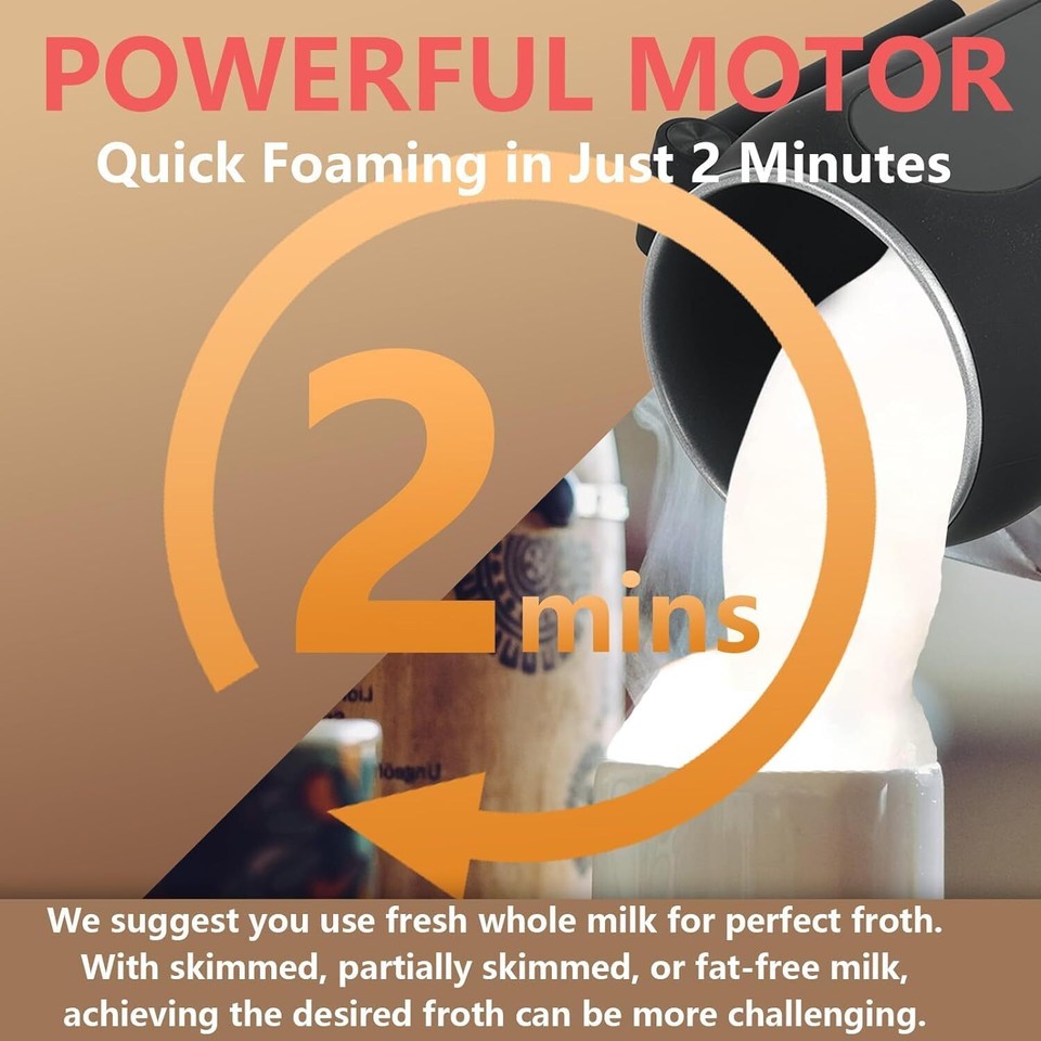 NEW 500W Electric Milk Frother Hot Chocolate Maker Steamer Frother