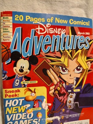Disney Adventures Magazine March 2003 - Comics Video Games Yugi