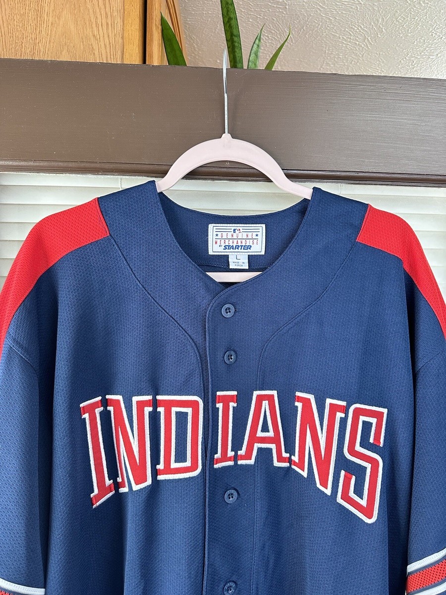 Vintage STARTER Cleveland Indians Authentic MLB Baseball Jersey