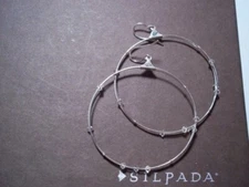 Silpada 925 Sterling Silver Tiny Twinkle Hoop Earrings W2769