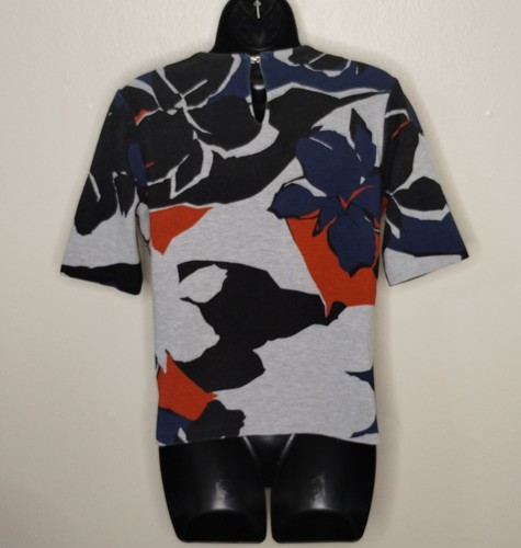Hugo Boss Ponte Floral Women's Small Sweater Knit Top Multicolor Keyhole Back - Picture 4 of 9