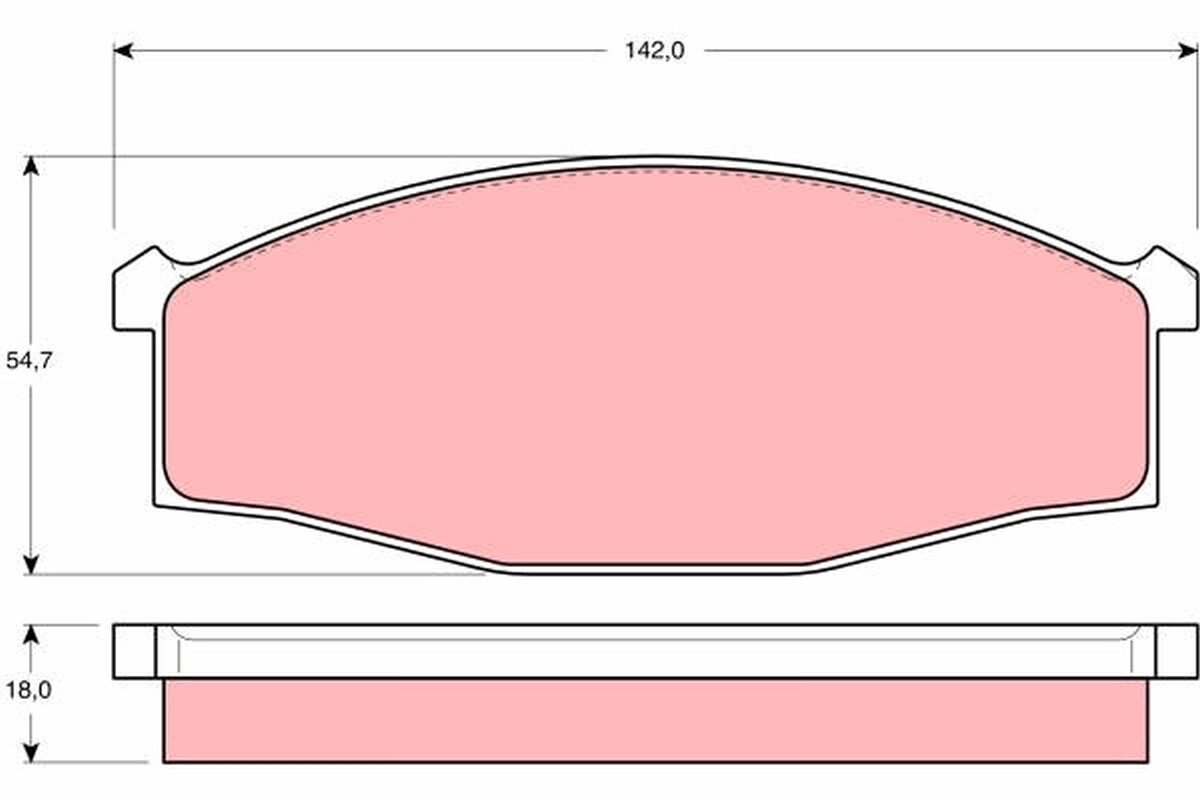 GDB3117 TRW Brake Pad Set, disc brake for NISSAN