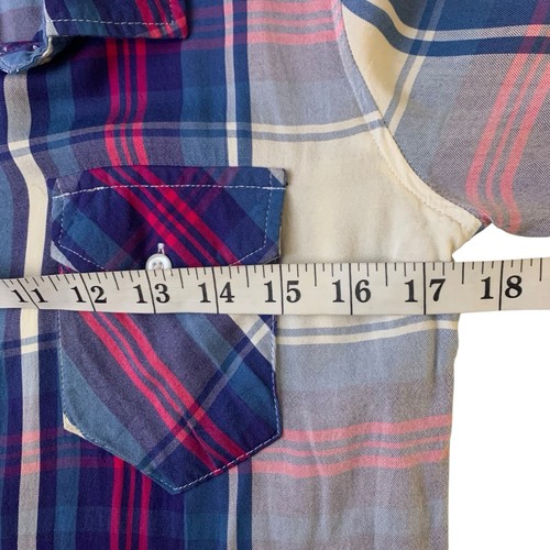 Rails Shirt Women's Size X-Small Pink Blue Plaid Colorful Button Down - Picture 6 of 7