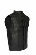 Kids Premium Leather Motorcycle Club Vest