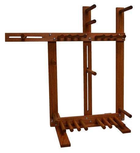Floor Standing Inkle Loom Handcrafted from Red Oak for Belt Strap Card Weaving