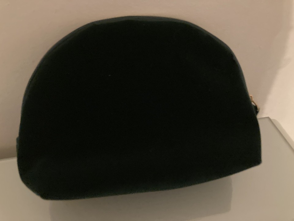 Nuxe Dark Green Faux Velvet Make Up Toiletry Bag eBay