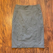 H&M Skirt Womens Size 2 Grey Knee Length Pencil Skirt Professional Classic