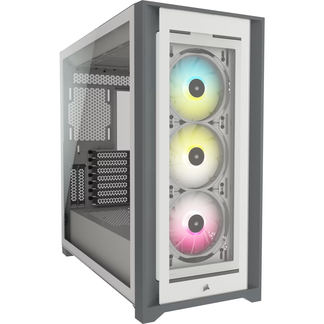 [訳アリ]PC ケース CORSAIR iCUE 5000X RGB White CORSAIR iCUE 5000X RGB Tempered Glass Mid-Tower ATX PC Smart Case