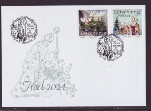 Luxembourg 2024 FDC - Christmas - set of 2 stamps on cover