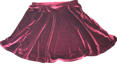 Delias Juniors Y2k 90s Girl Skater Skirt Elastic Waist Red Velvet