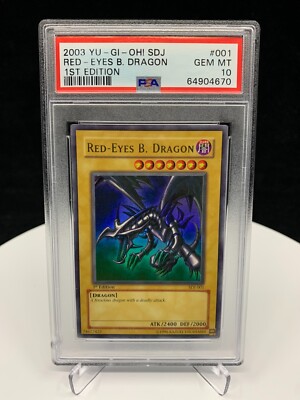 2003 Yu-Gi-Oh! Red-Eyes B. Dragon 1st Edition SDJ-001 [PSA 10] | eBay