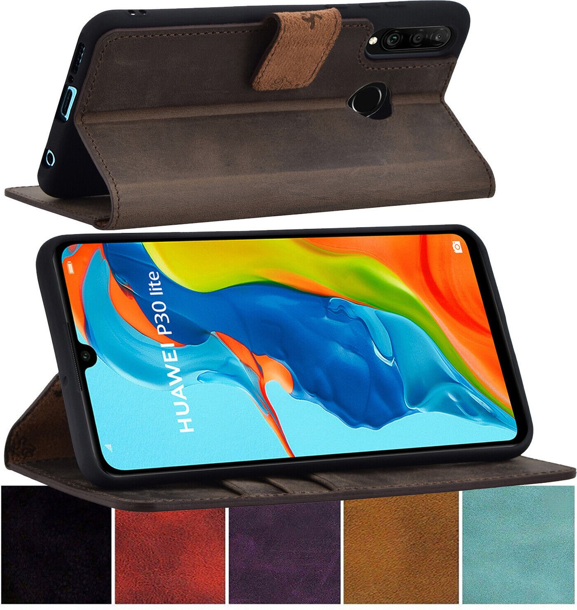 P30 Pro Case HandyhÃ¼lle Huawei P30 Leder Dual Sim Huawei P30 Lite
