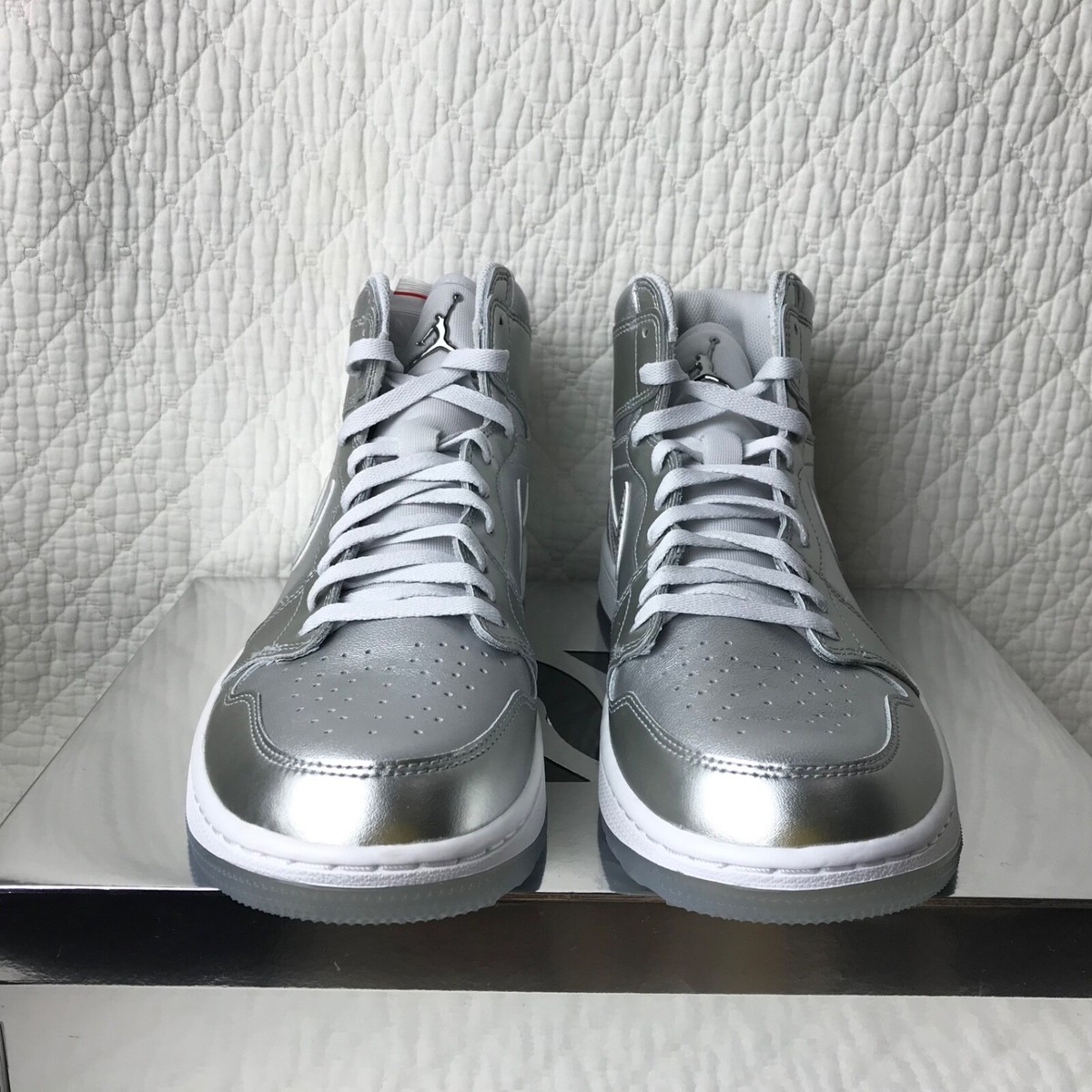 Nike Air Jordan Golf 1 High G NRG Shoes Men's SZ 12 Metallic
