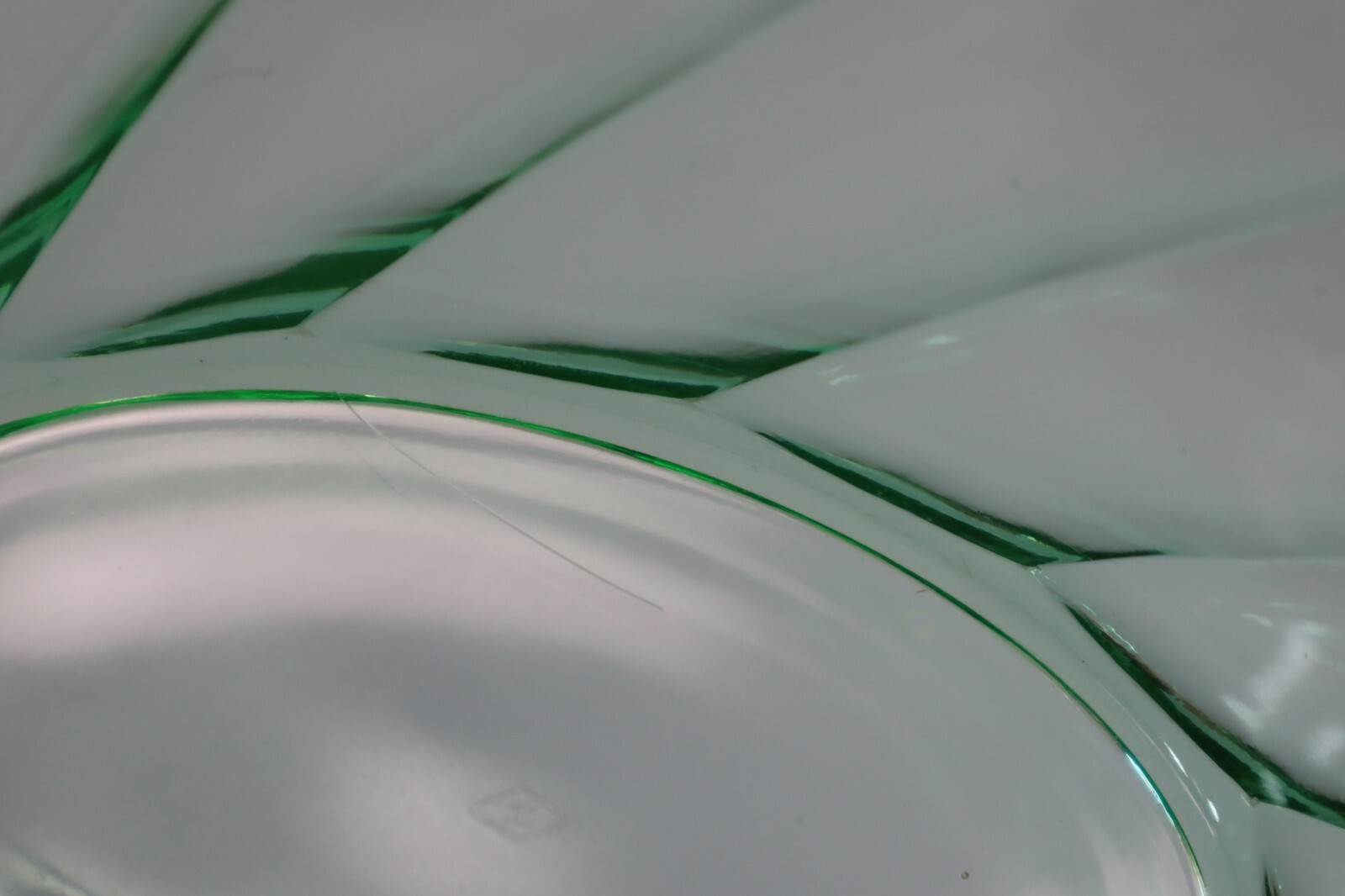 1930s Heisey Green Moongleam Twist ICE BUCKET w/ Original Tongs Uranium Glass