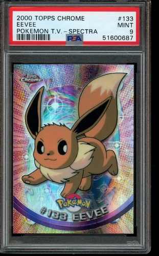 PSA 9 MINT Pokemon Eevee Spectra Topps Chrome #133 2000