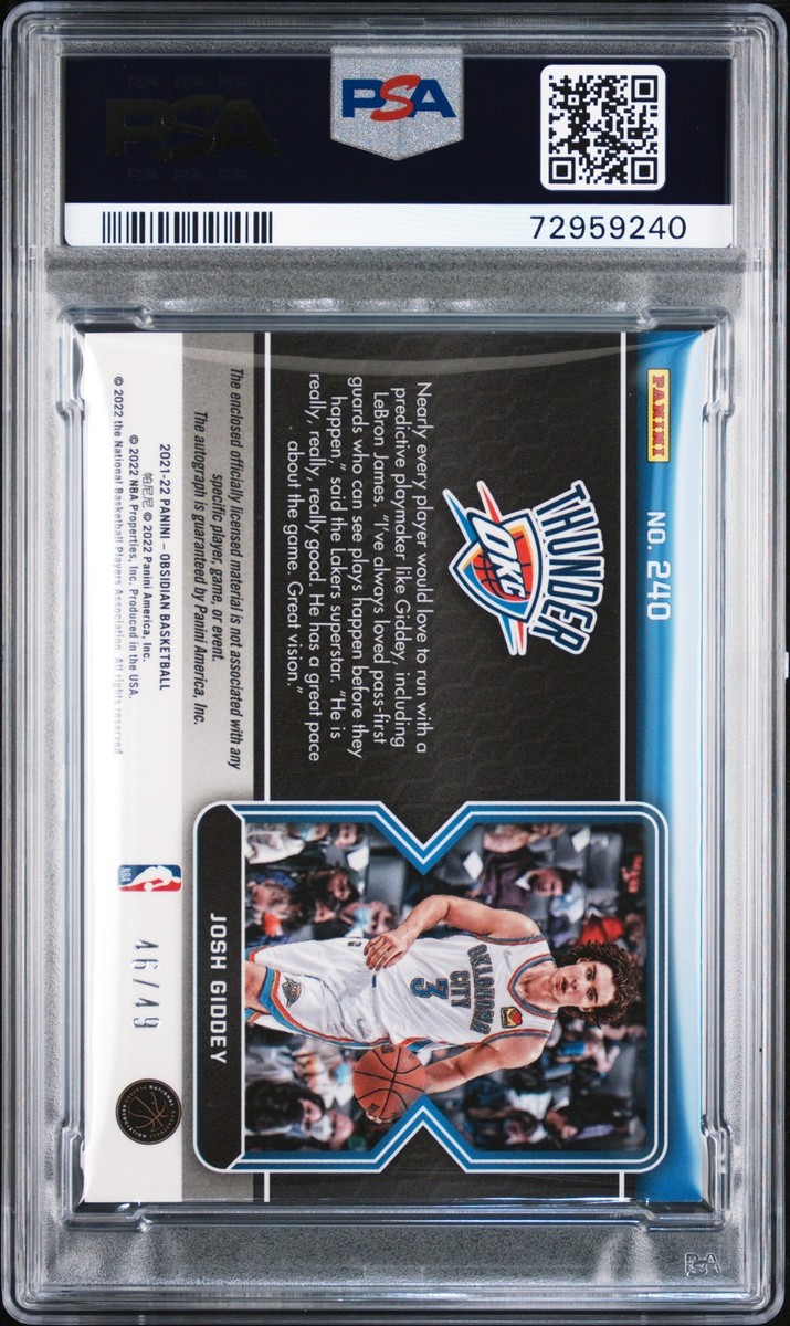2021-22 Panini Obsidian - Rookie Jersey Autograph Josh
