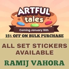 ALL SET STICKERS AVAILABLE ( ALL 1-2-3-4-5 ⭐ )  ARTFUL TALES - PLUSHIE PARTNERS
