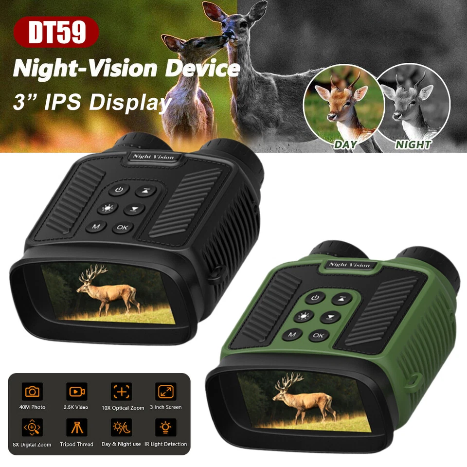 1080P Binoculars 8X Digital Zoom Day/Night Telescope Infrared Night Vision New - Image 2 of 4