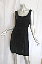 Vintage LAURA ASHLEY Black Velvet Sleeveless Knee Length Dress Size 8