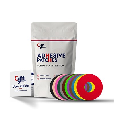 Libre 2-Lingo CGM Patches with Cut Adhesive Tapes Breathable Sticker 25 Pack