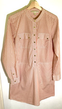 Michael Kors Ladies Size M Pink & White Stripe Dress/Long Sleeve/Button Up