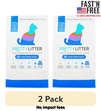 2 pack PrettyLitter Health Monitoring Cat Litter, Lotus Flower Scent, 8lb