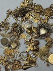 Large Vintage Brass Charm Findings Lot Hearts Keys Flowers Cherubs Jewelry Craft — photo 4