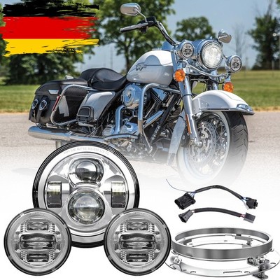 LED 7''Scheinwerfer +4.5''Nebelscheinwerfer Für Harley 2007-2013 Road King Classic