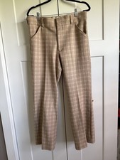 Sears, Roebuck,  Co. Vintage 60s 70s Plaid Trousers Pants 34x30
