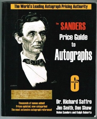 The Sander's Price Guide to Autograp..., Roberts, Ralph