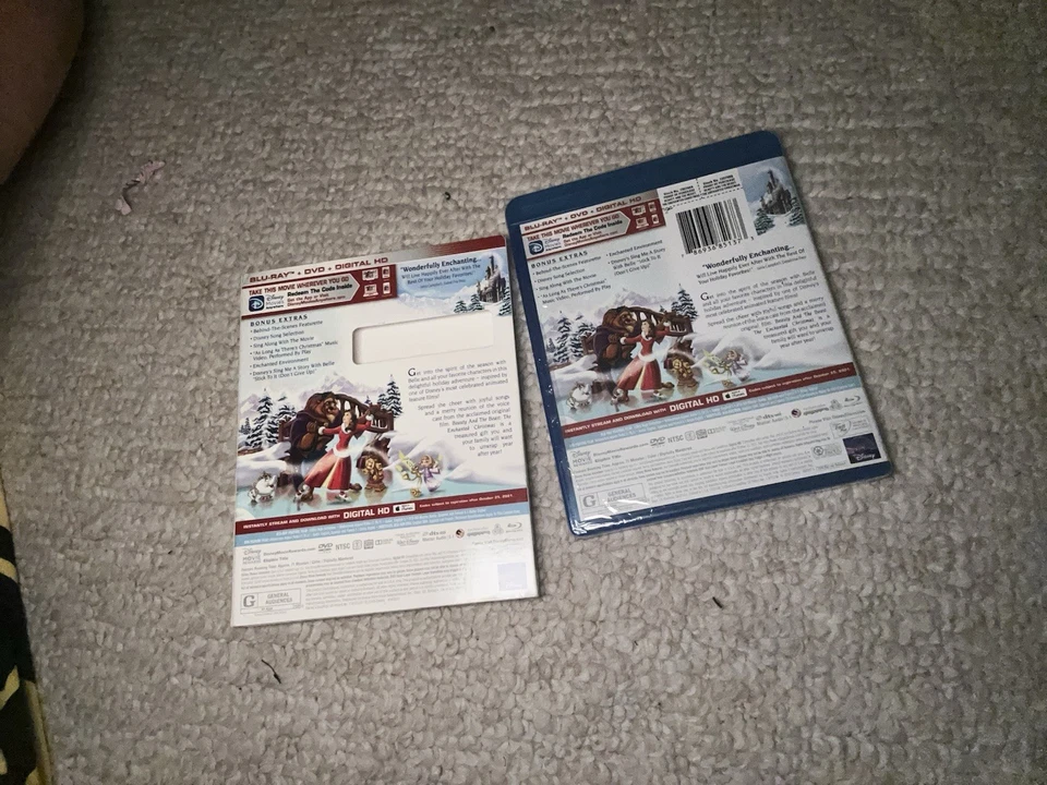 Disney Beauty and The Beast The Enchanted Christmas Blu-ray DVD NO Digital Copy - Image 3 of 3