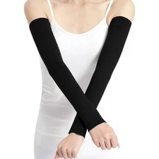 1Pair Adults Warm Arm Warmers Over Elbow Long Soft Sports Arm Guard Cover Sleeve
