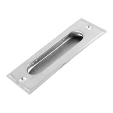 Metal Rectangle Hardware Cabinet Sliding Door Flush Pull Handle 4.3 Inch